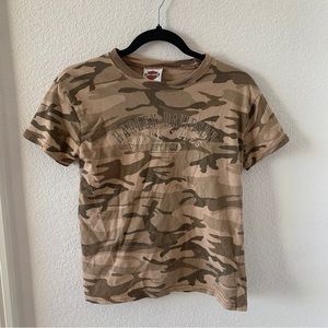 Authentic Harley Davidson Camo printed tshirt